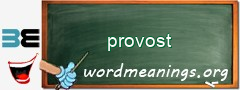 WordMeaning blackboard for provost